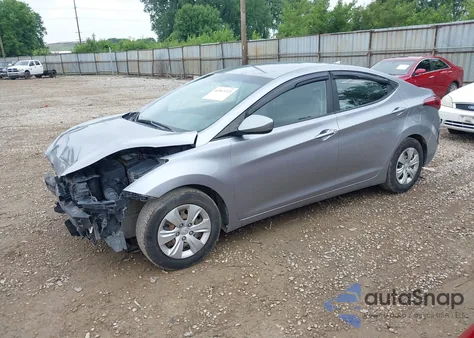2016 Hyundai Elantra Se from USA, damaged, VIN 5NPDH4AE8GH682280